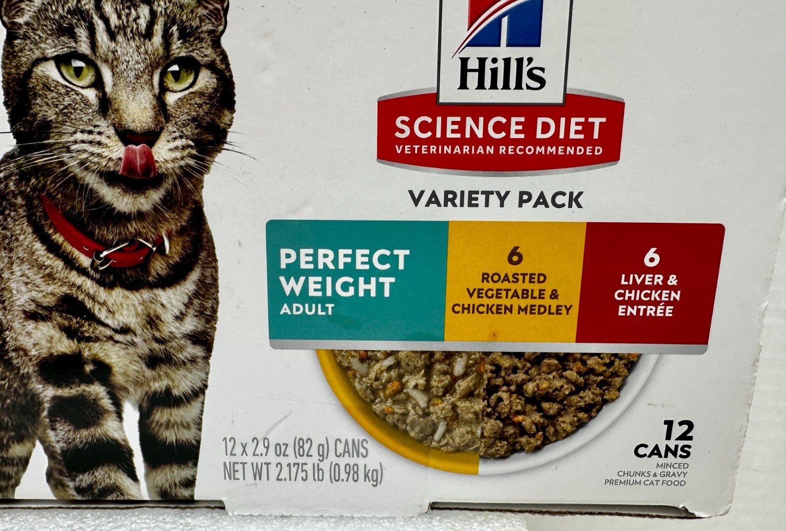 x2 Hill’s Science Diet Adult Cat Variety Pack Perfect Weight 2.9oz x24 Cans READ
