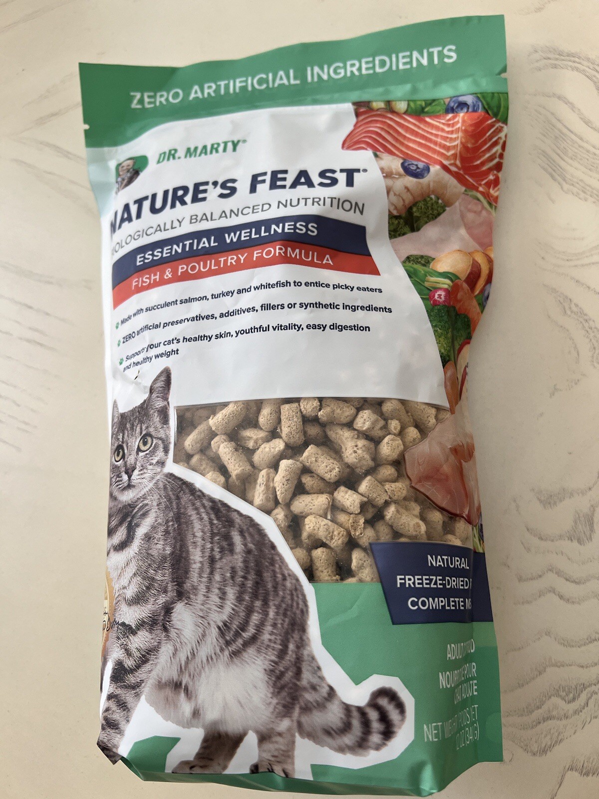 Dr. Marty Essential Wellness Fish & Poultry Freeze-Dried Cat Food 12 oz