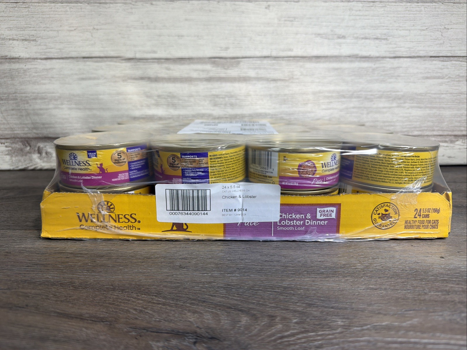 Wellness Complete Health Pate Chicken & Lobster Dinner Wet Cat Food, 24 x 5.5 oz