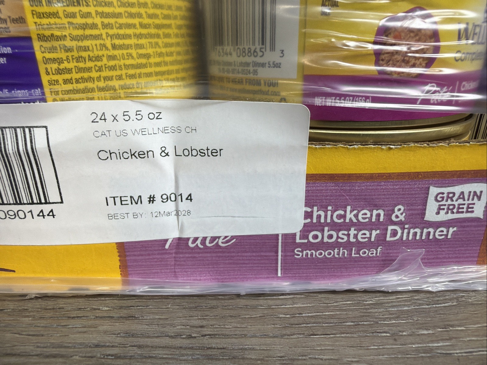 Wellness Complete Health Pate Chicken & Lobster Dinner Wet Cat Food, 24 x 5.5 oz