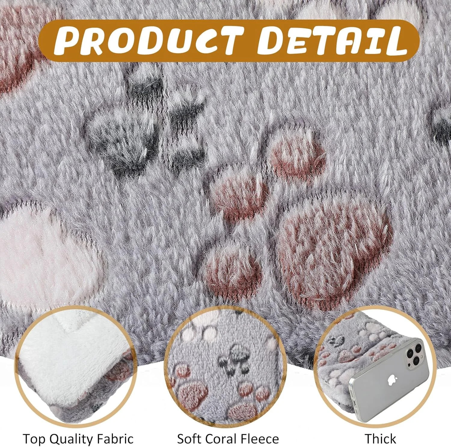 Tuanse 4 Pack Ultra Soft Dog Cat Bed Mat Small Animal Guinea Pig Bed with Cute P