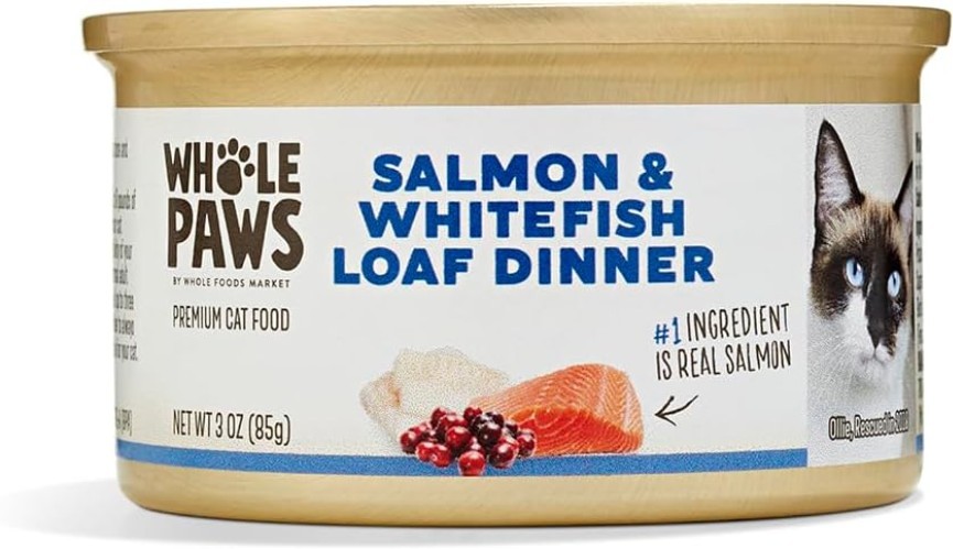Delicious Salmon & Whitefish Wet Cat Food – Supports Skin & Coat Health, 3 Ounce