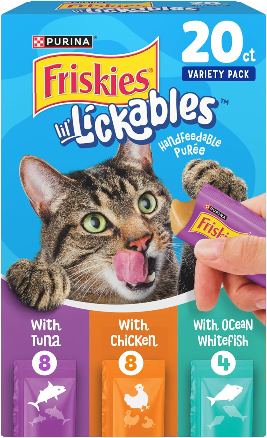 Purina Lil’ Lickables with Chicken, with Tuna or with Ocean Whitefish Variety Pa
