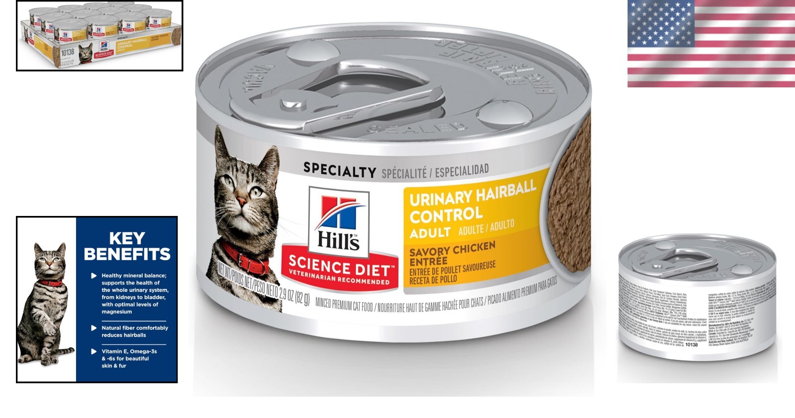 Chicken Wet Cat Food 24-Pack for Urinary & Hairball Control