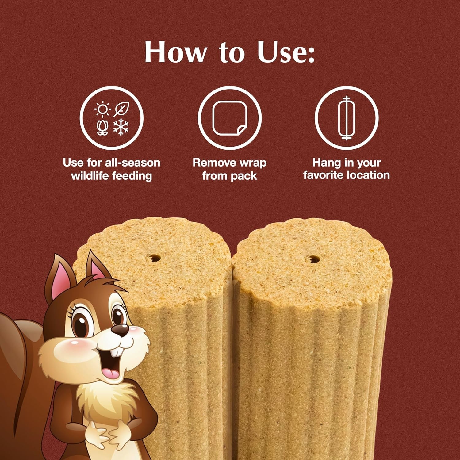 All Life Stages Sweet Corn Squirrelog 6-Pack Refill – Easy Setup & Long-Lasting