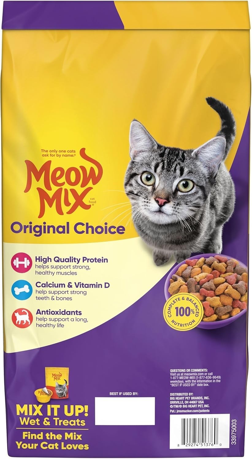 Meow Mix Original Choice Strong Healthy Muscles Adult Dry Cat Food 6.3 Pound Bag