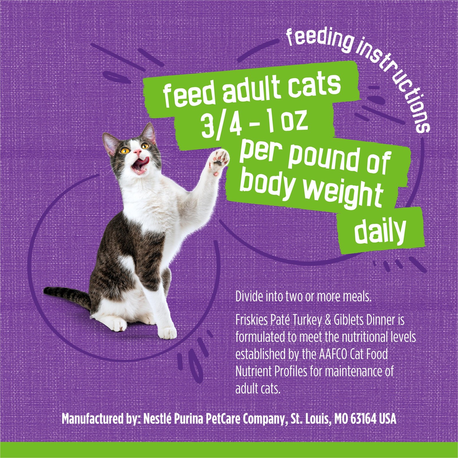 Purina Friskies Wet Cat Food Pate Turkey and Giblets Dinner Pack of 24 5.5 oz