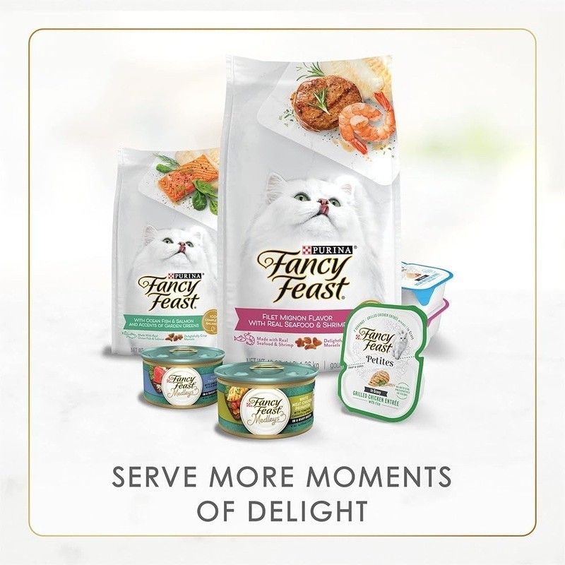 Gourmet Grilled Cat Food Seafood Protein Rich Soft Wet Food All Life Stages New