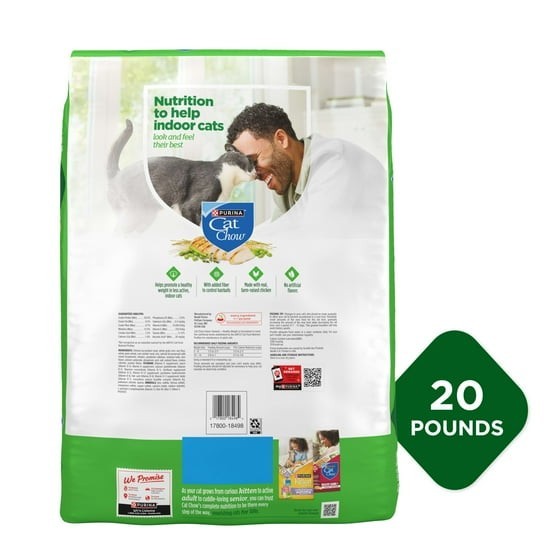 Purina Cat Chow Indoor Healthy Weight and Hairball Chicken Dry Cat Food, 40 Lbs
