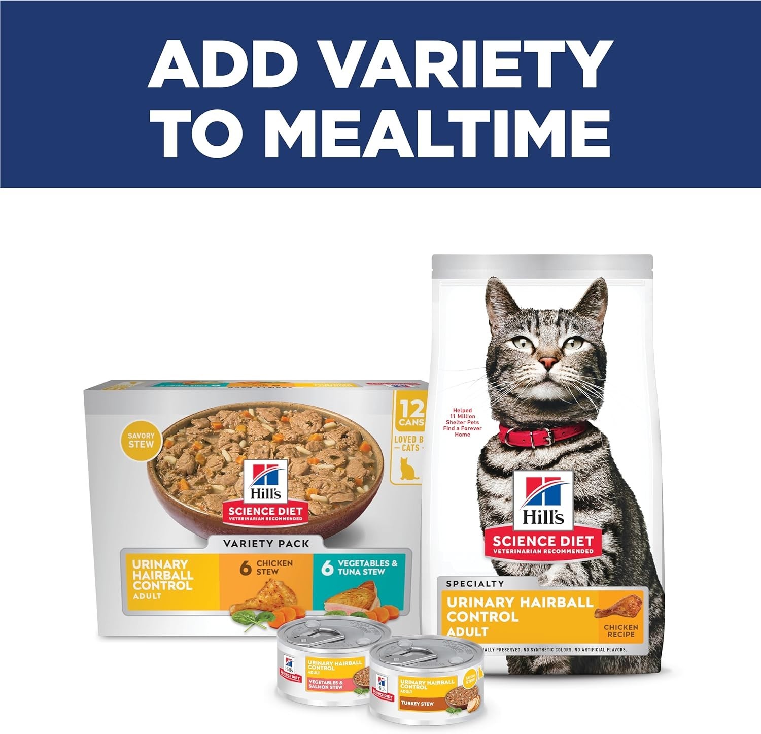Natural Fiber Cat Food for Adult Cats, 7 lb – Supports Urinary & Hairball Care