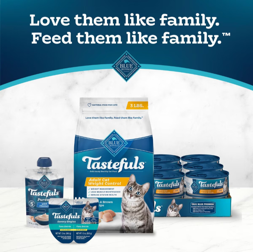 Blue Buffalo Tastefuls Weight Control Adult Dry Cat Food, 2×15-lb bag
