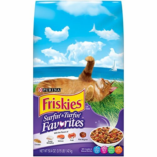 Purina Friskies Surfin’ & Turfin’ Favorites Adult Dry Cat Food , 3.15-Pound B…