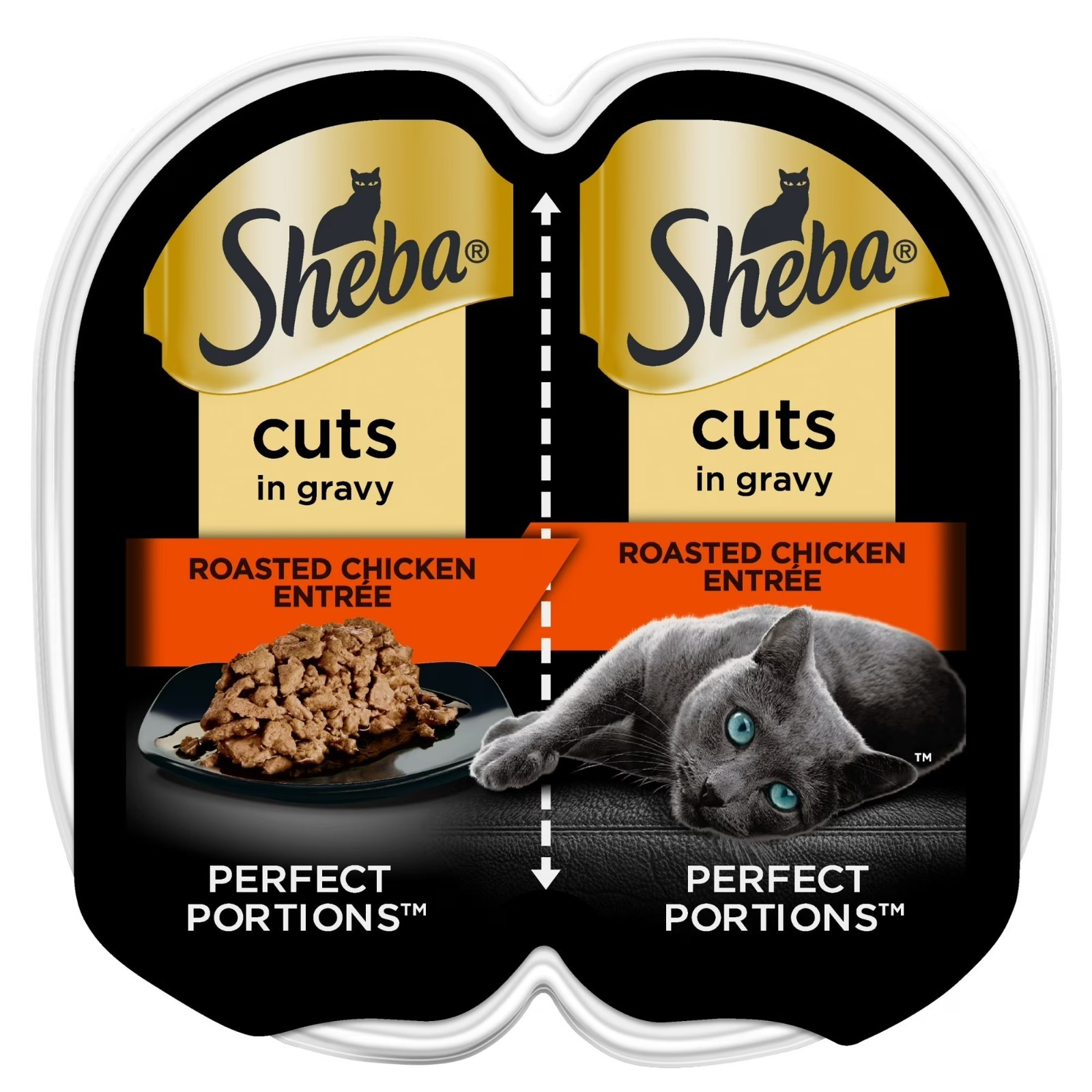 (24 pack) Sheba Wet Cat Food Cuts in Gravy Roasted Chicken Entree, 2.6 oz …