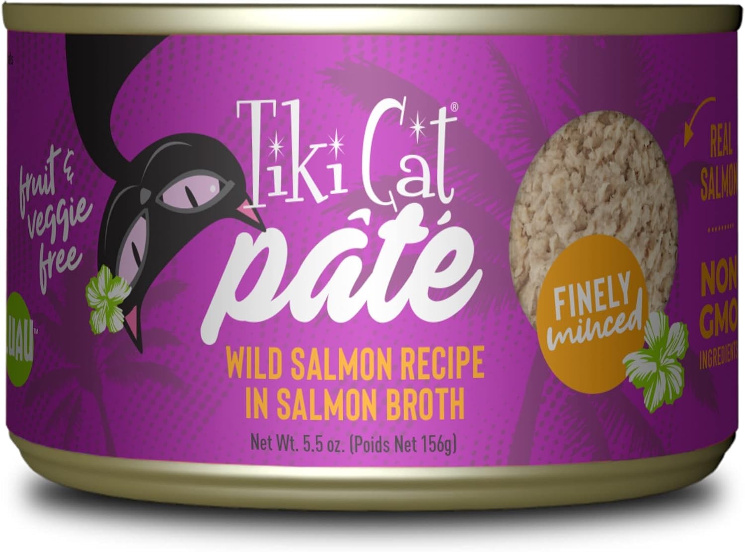 Tiki Cat Luau Pâté Wet cat Food, Salmon, 5.5 oz. Cans (8 Count)