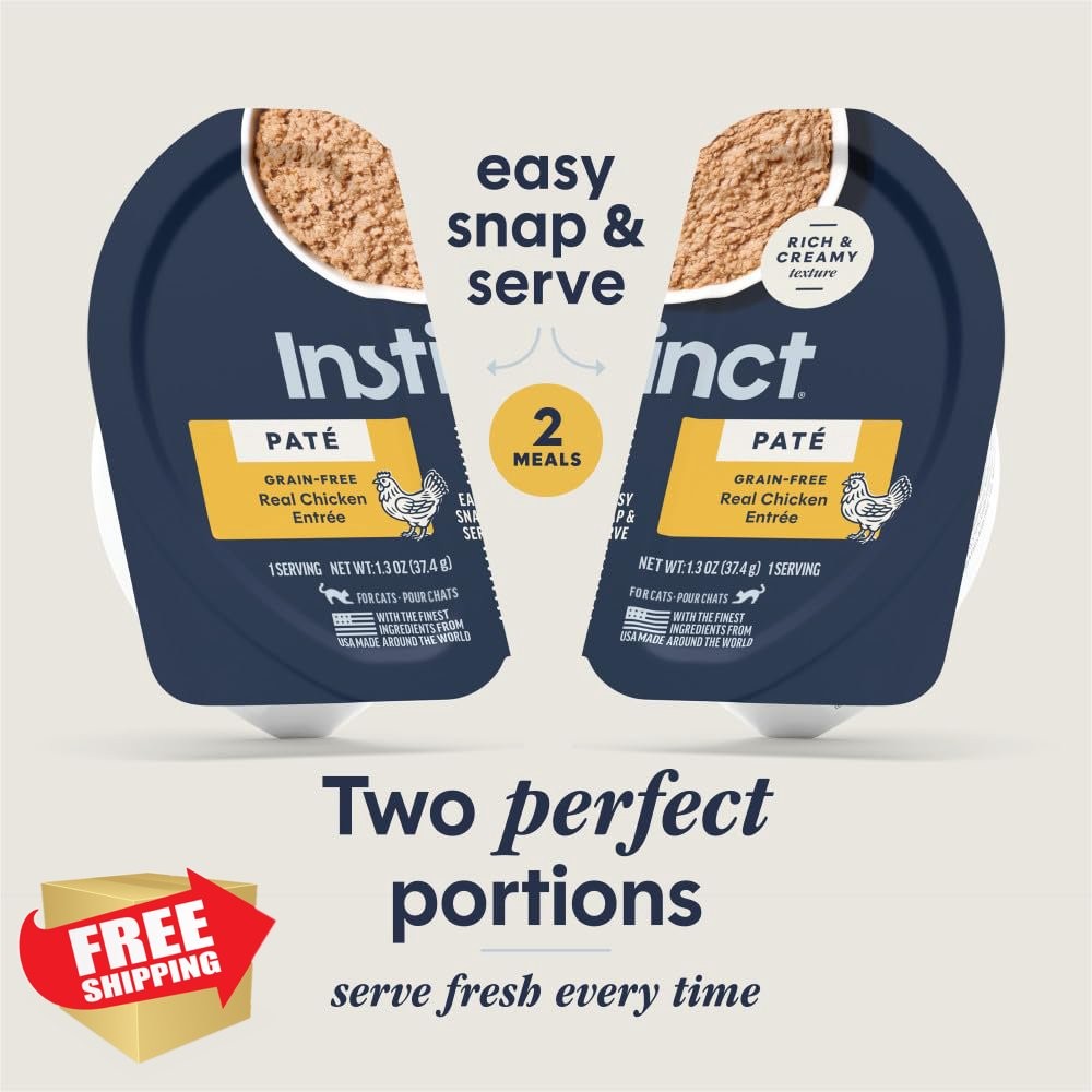 Instinct Chicken Pate Split Cup Wet Cat Food 12pk 2.64oz