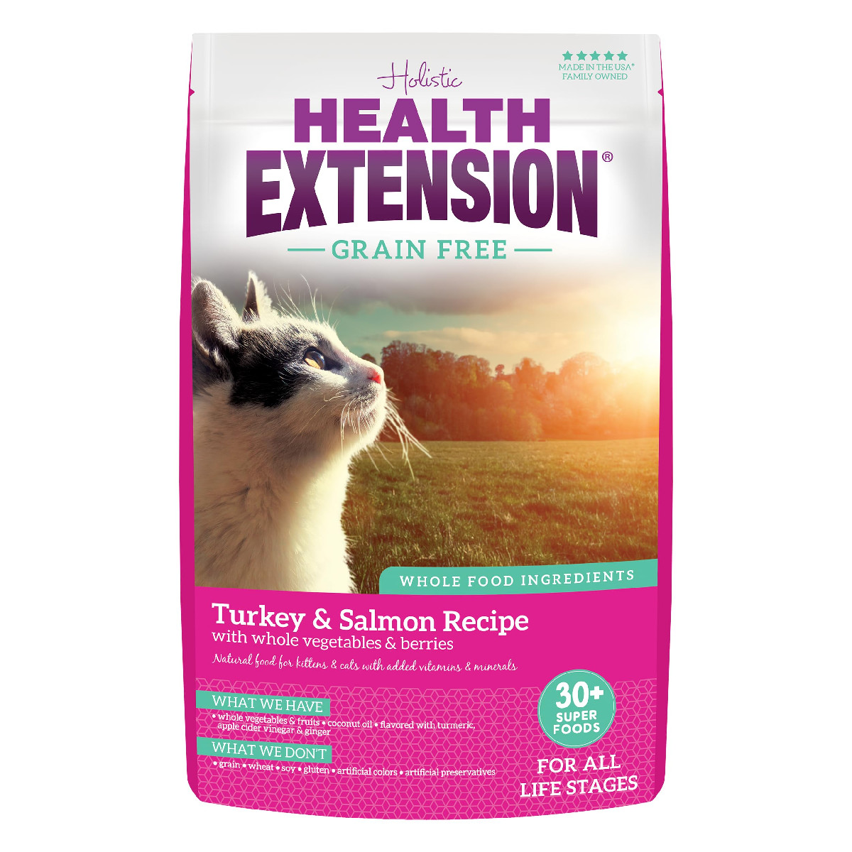 Health Extension Dry Cat Food 15 Lb / 6.8 Kg – Turkey Salmon Recipe Whole