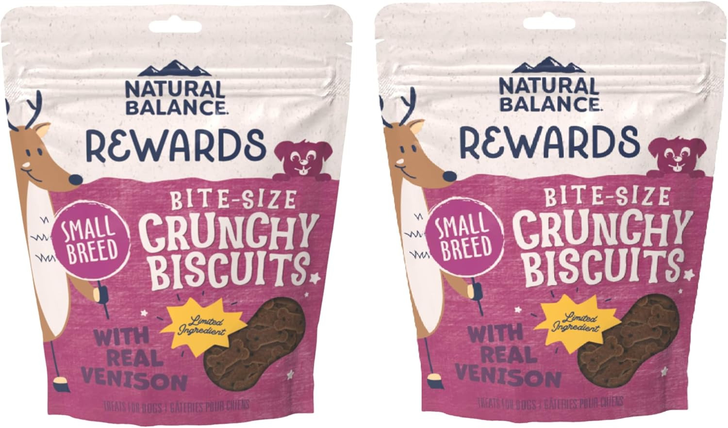L.I.T. Sweet Potato and Venison Formula Dog Treats, Small Breed, 16-Ounce (2 Pac