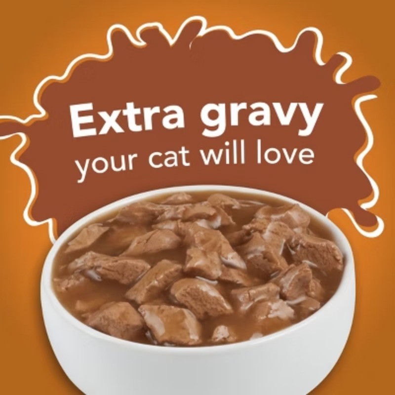Purina Friskies Extra Gravy Chunky Chicken, Turkey, Salmon & Beef Wet Cat
