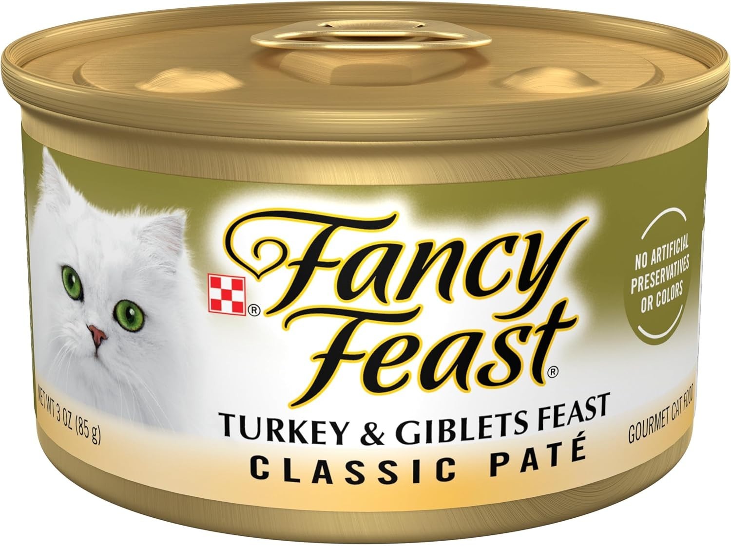 Purina Fancy Feast Pate Turkey and Giblets Feast Classic Grain Free Wet Cat Food