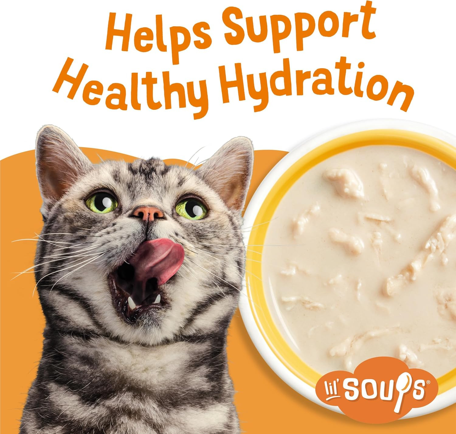 Purina Friskies Natural, Grain Free Wet Cat Food Lickable Cat Treats, Lil’ Soups