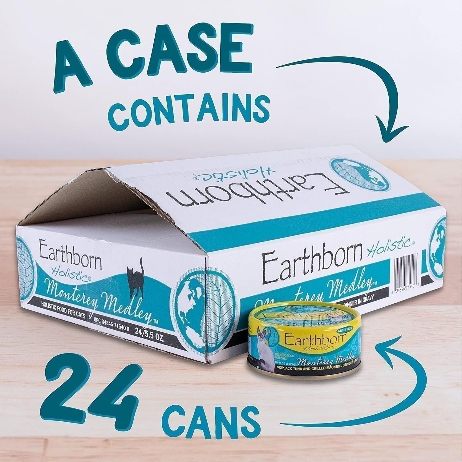 Earthborn Holistic Monterey Medley Grain-Free Moist Cat Food, Beige, 5.5…