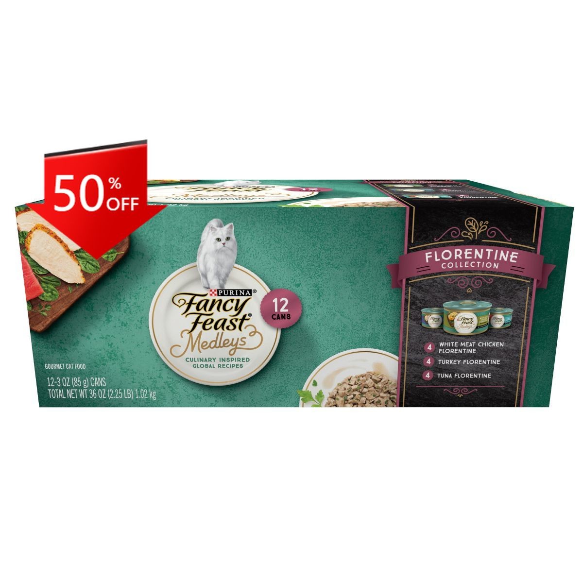Purina Fancy Feast Medleys Gourmet withTuna Wet Cat Food – 3oz/12ct Variety Pack