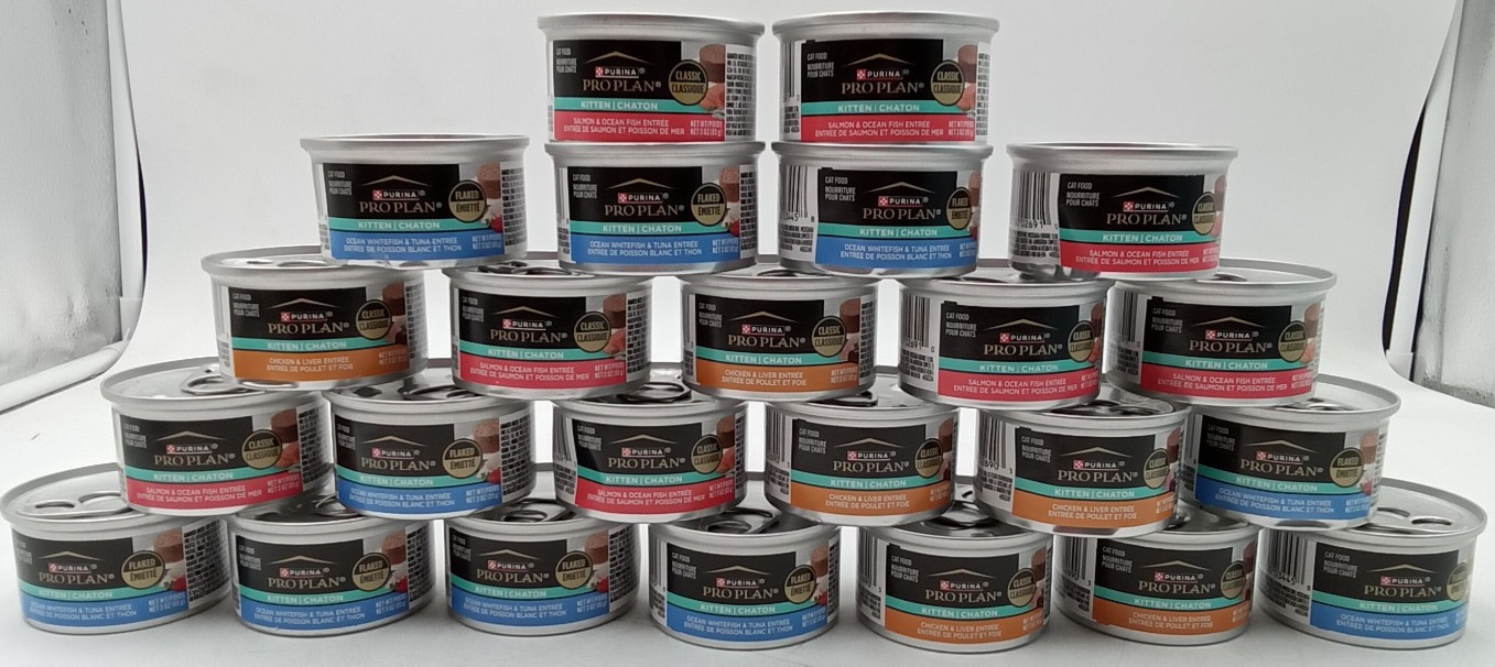 Purina Pro Plan High Protein Wet Kitten Food Variety Pack 24ct 3 oz.BB12/27