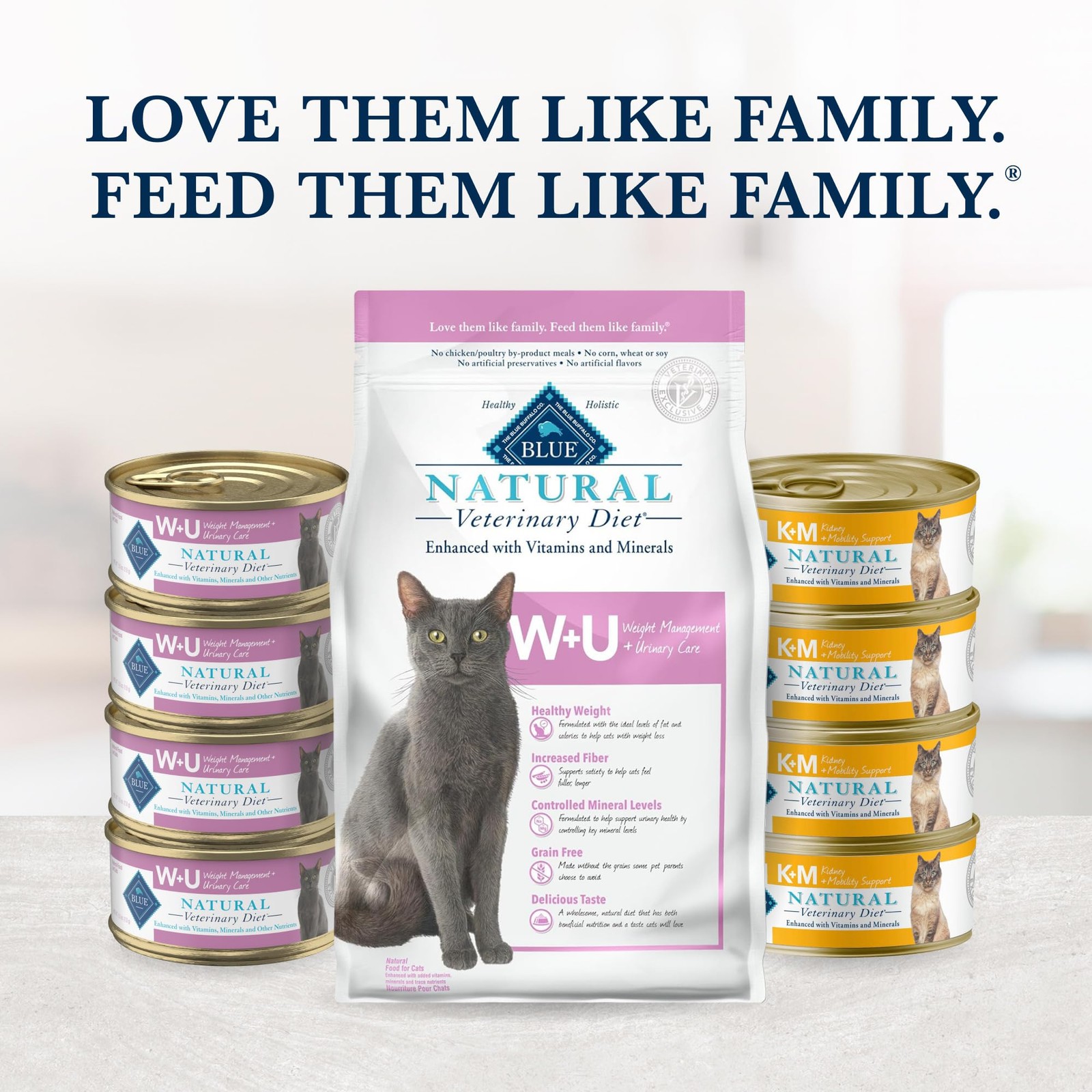 Blue Buffalo Natural Veterinary Diet Wet Cat Food Weight Management 24 cans
