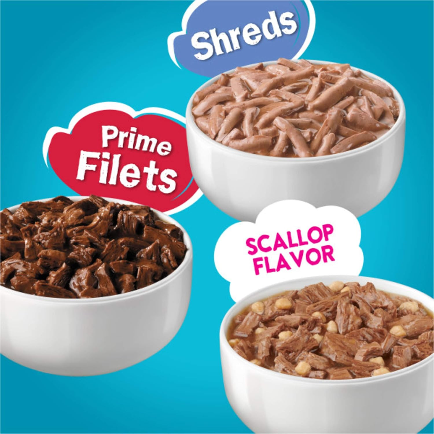 Purina Wet Cat Food Variety Pack Fish-A-Licious Extra Gravy, Prime Filets and T