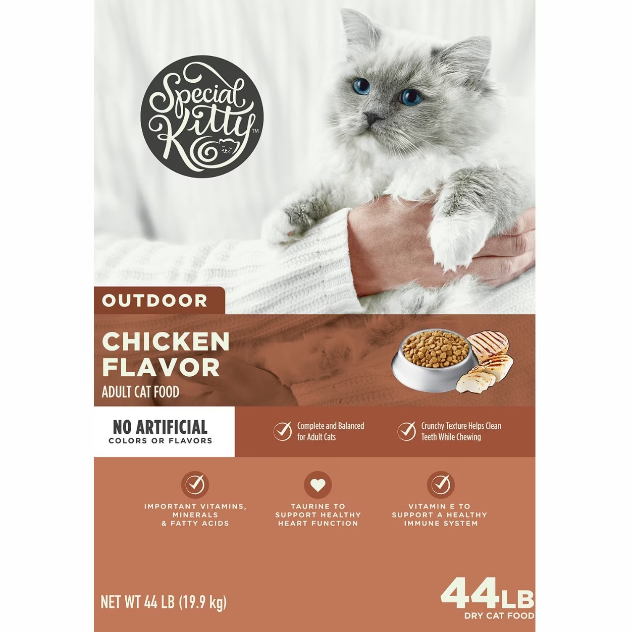 (2 pack) Special Kitty Outdoor Formula Dry Cat Food, 44 lb Bag