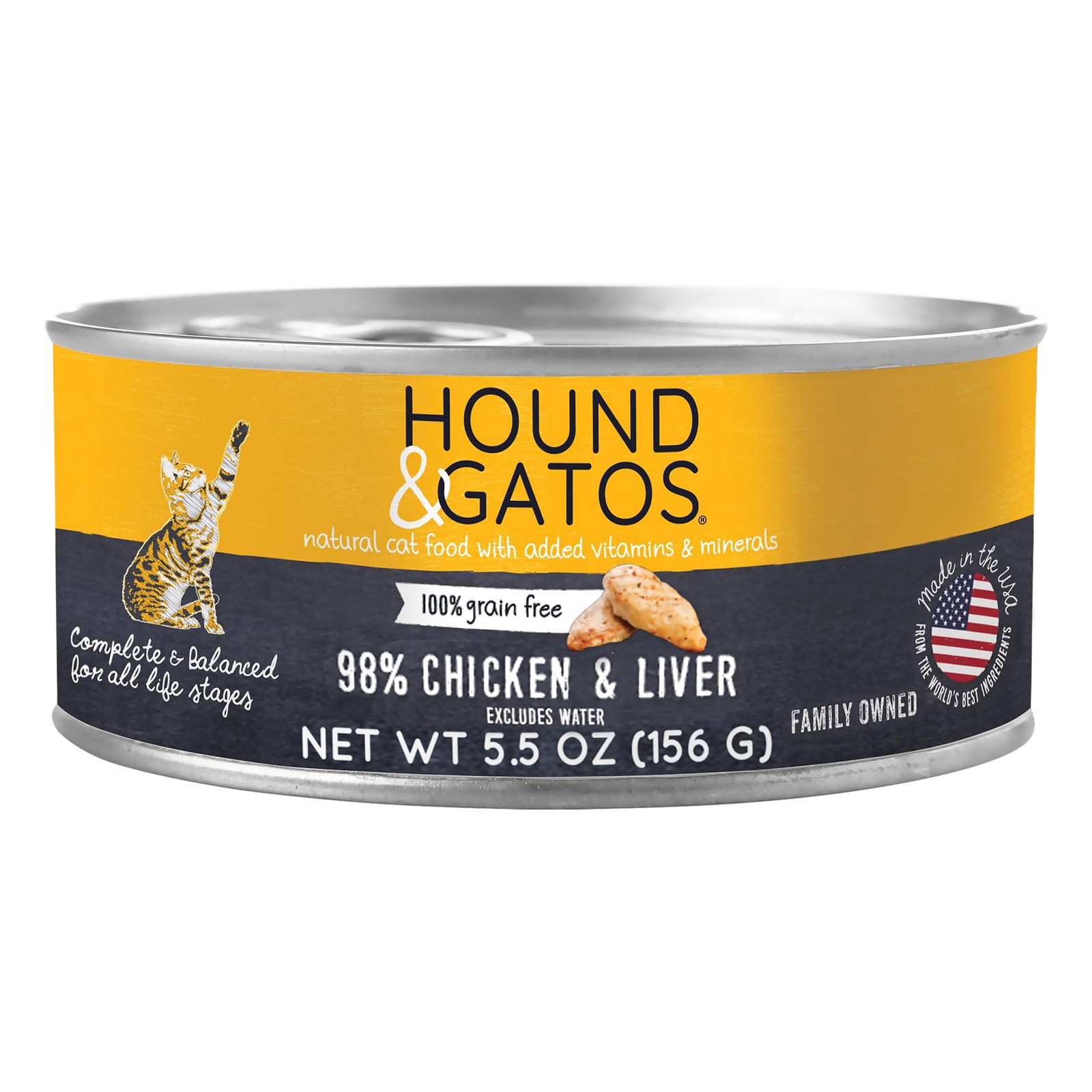 Chicken Wet Cat Food, Single Protein, 98% Real Meat Formula, Grain Free Limit…