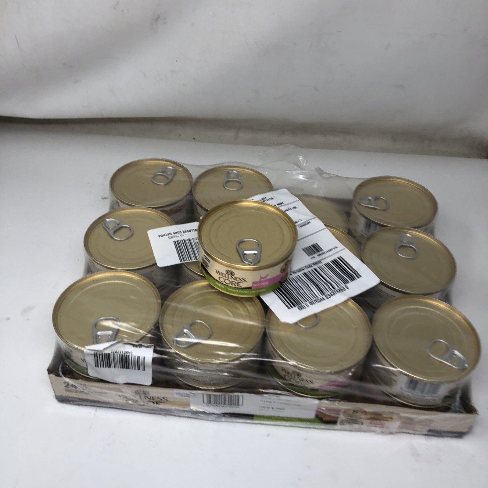 Wellness CORE Pate Kitten Wet Cat Food, Natural Turkey & Chicken Liver 5.5 24pk