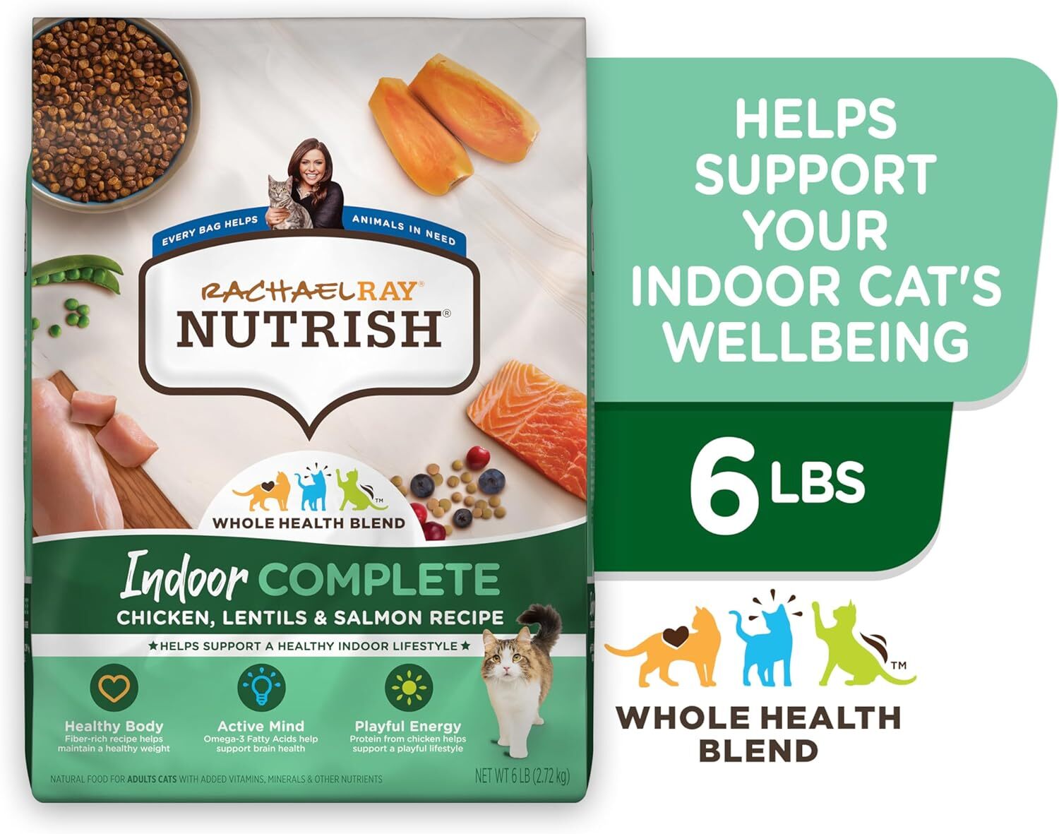 Complete Premium Natural Dry Cat Food, Chicken with Lentils & Salmon Recipe