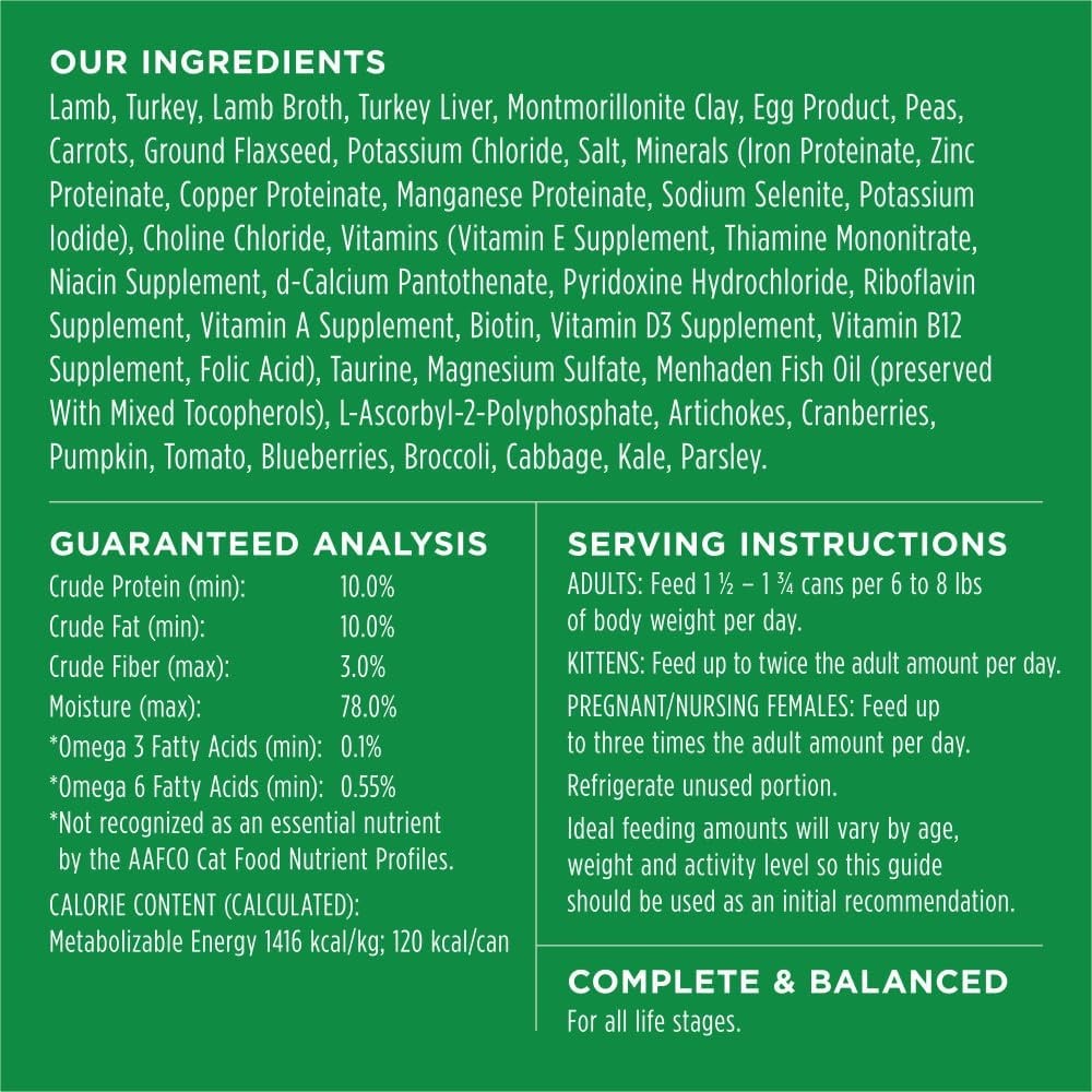 Instinct Original Grain Free Pate Wet Cat Food Real Lamb 3oz