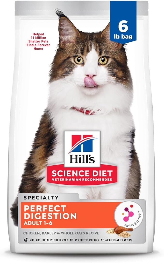 Hill’s Science Diet Perfect Digestion Adult 1-6 Digestive Support Dry Cat Food