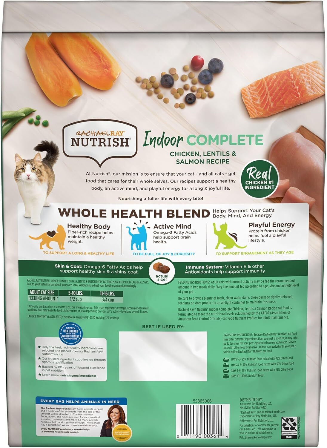 Complete Premium Natural Dry Cat Food, Chicken with Lentils & Salmon Recipe