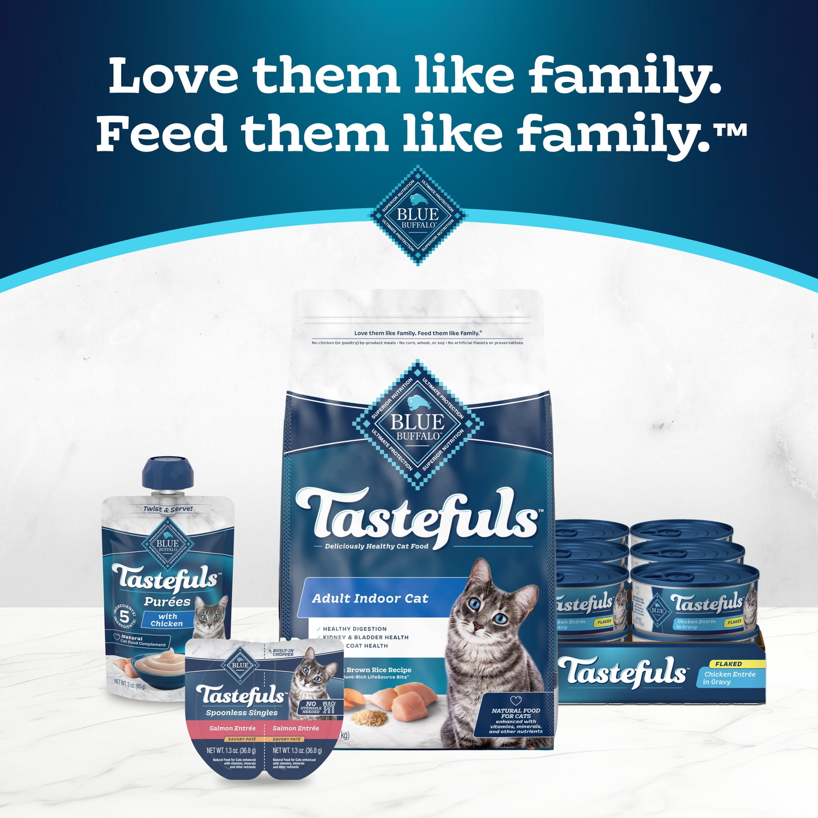 (6 pack)Tastefuls Spoonless Singles Salmon Pate Wet Cat Food for Adult Cats