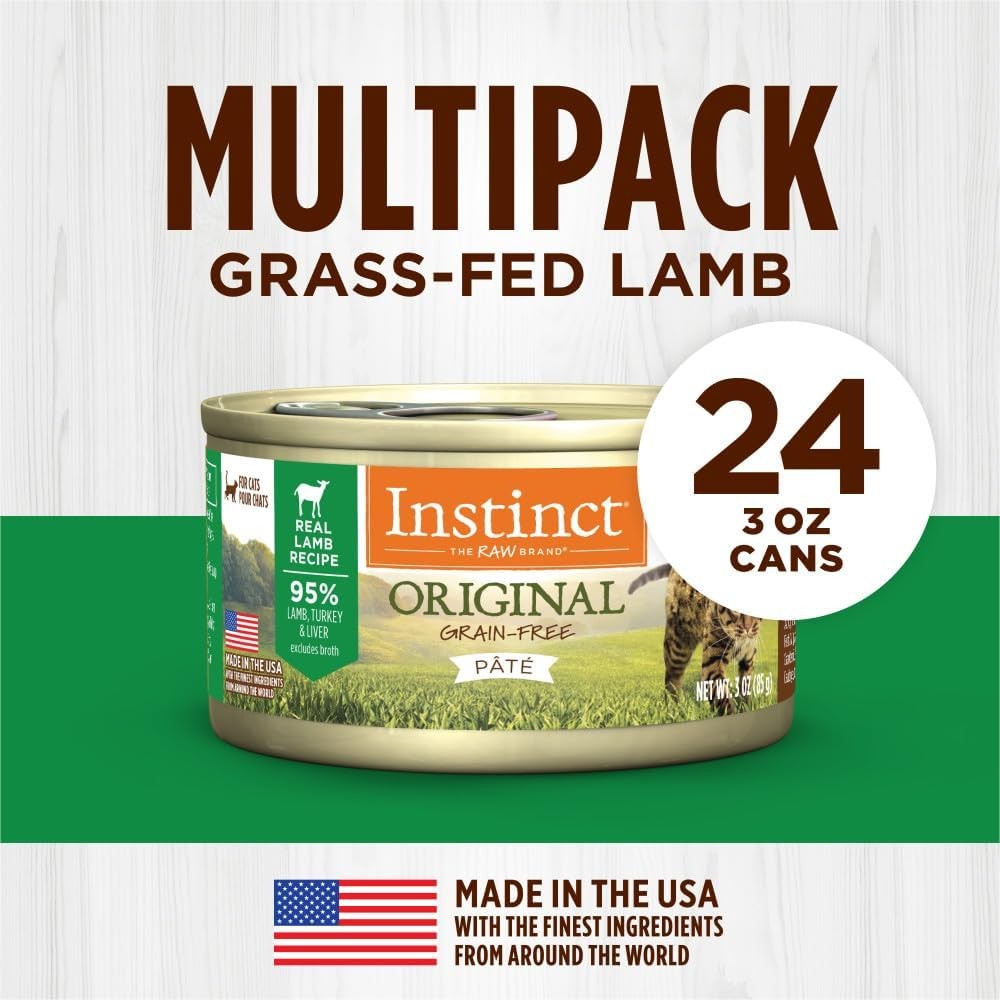 Instinct Original Grain Free Pate Wet Cat Food Real Lamb 3oz