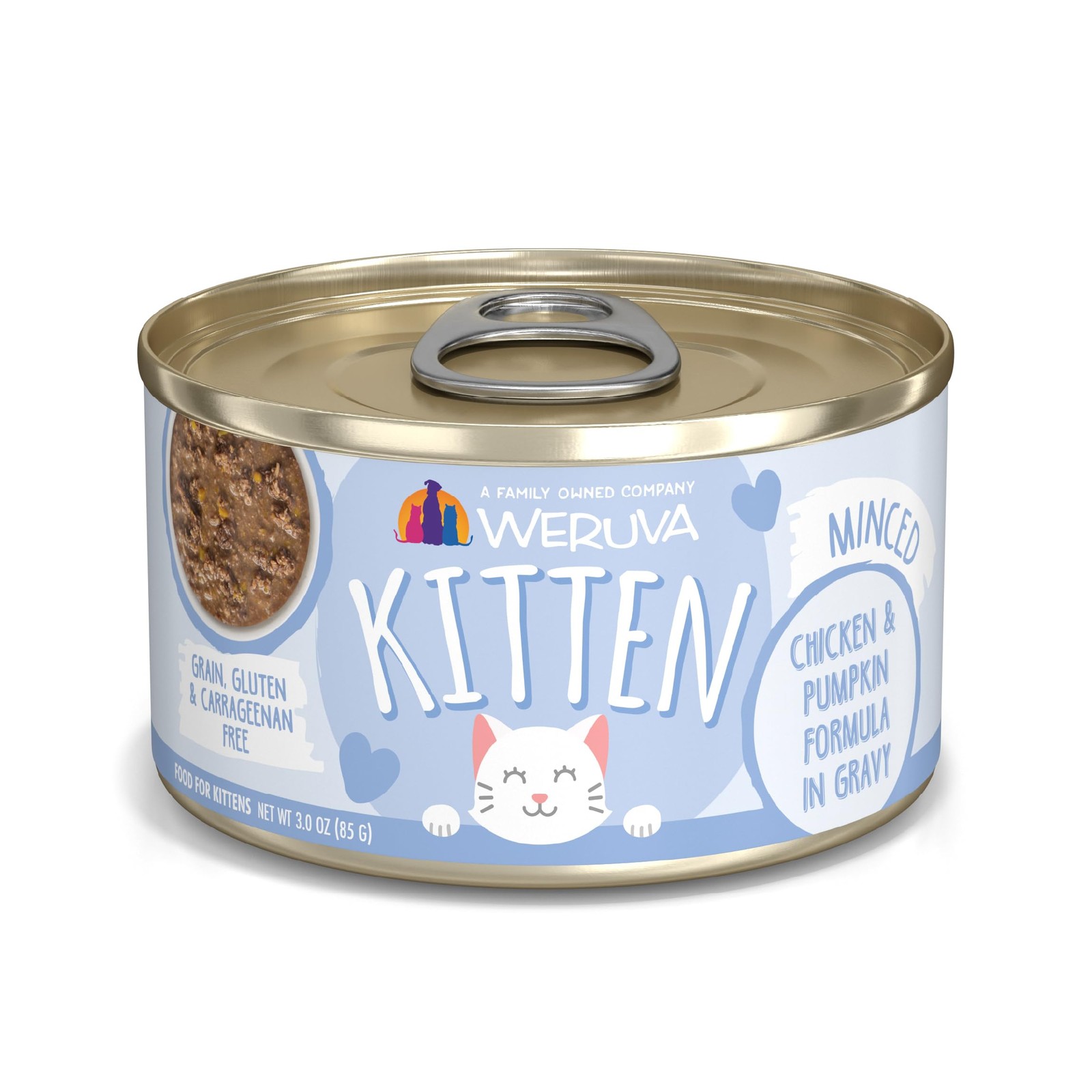 Weruva Kitten, Chicken & Pumpkin Formula in Gravy, 3oz 3 Ounce (Pack of 12)