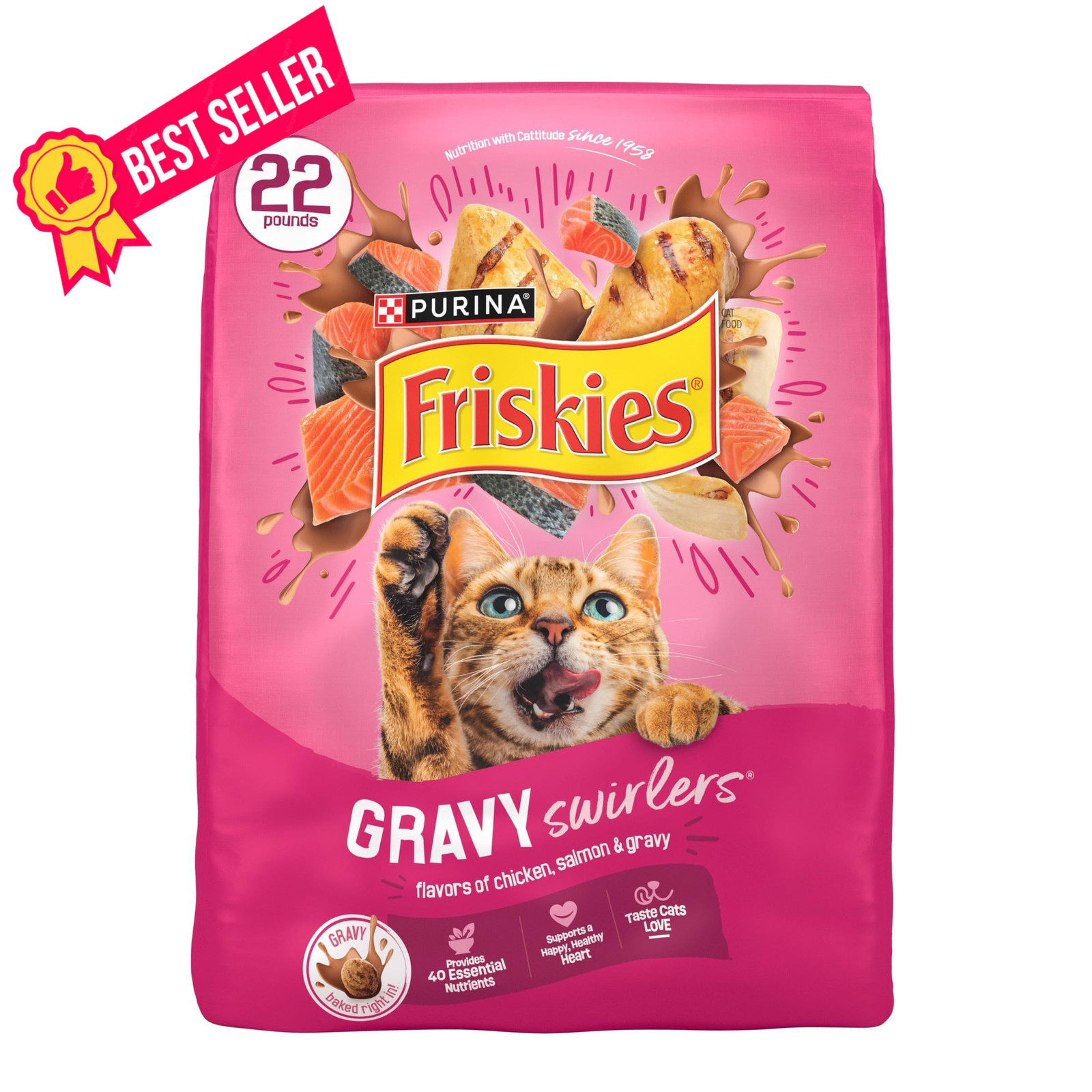 Purina Friskies Gravy Swirlers with Flavors of 22 Pound (Pack 1), Other