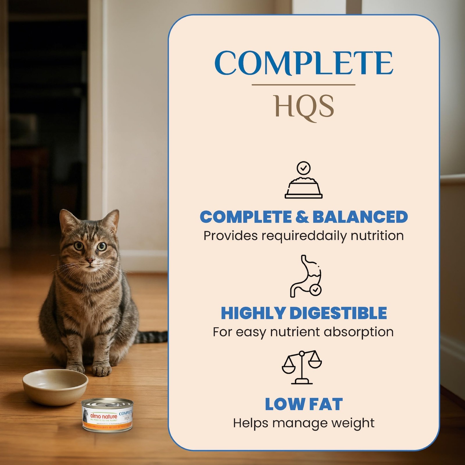 Almo Nature Hqs Complete Cat Wet Cat Food Mackerel Recipe Sweet Potatoes In –