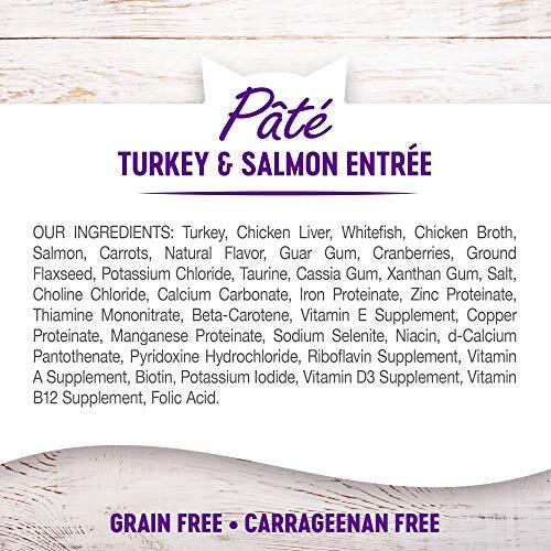 Wellness Grain Free Canned Cat Food Turkey Salmon Pack of 12 125 Ounce