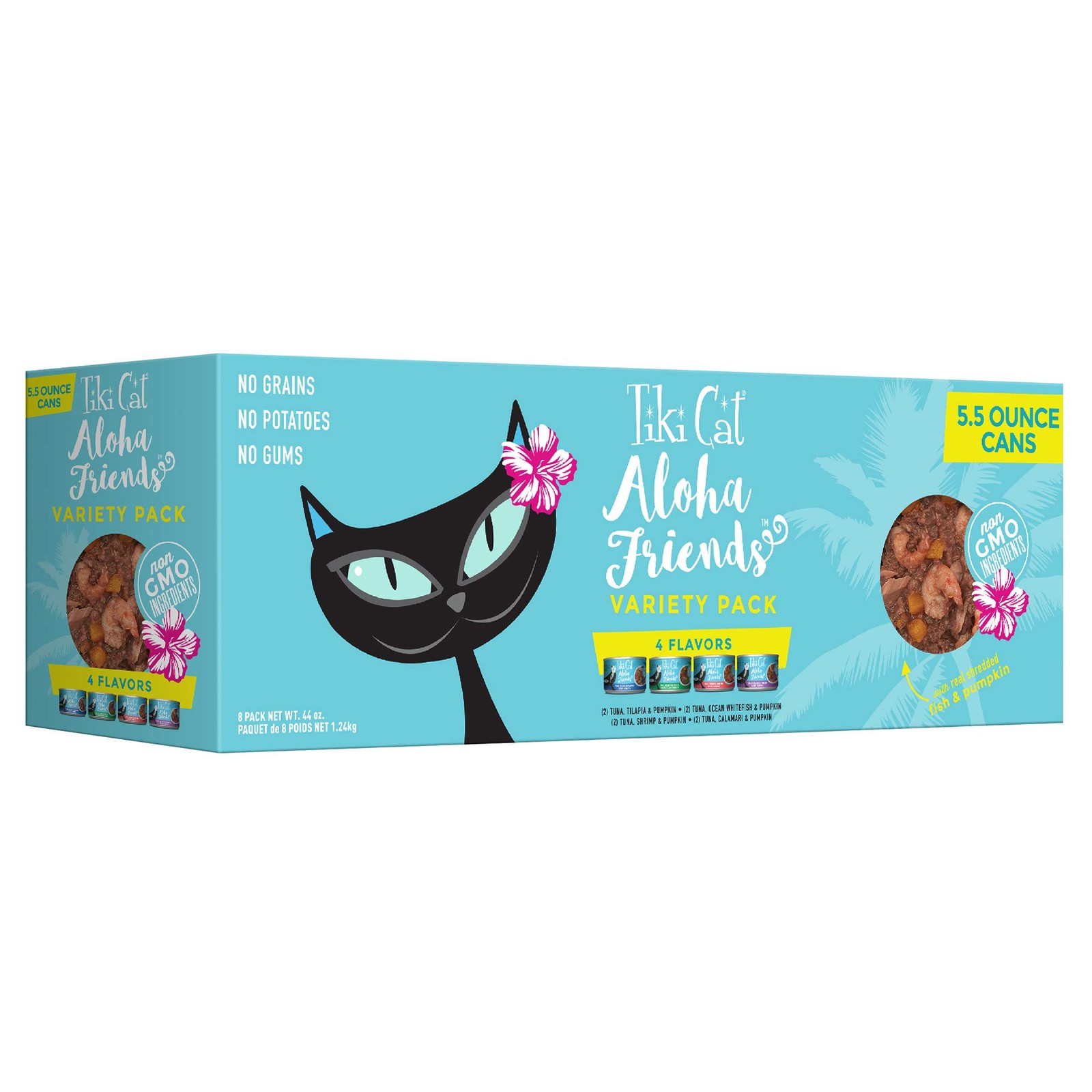 Tiki Cat Aloha Friends Tuna Wet Food Variety Pack, 5.5 oz., Count of 8