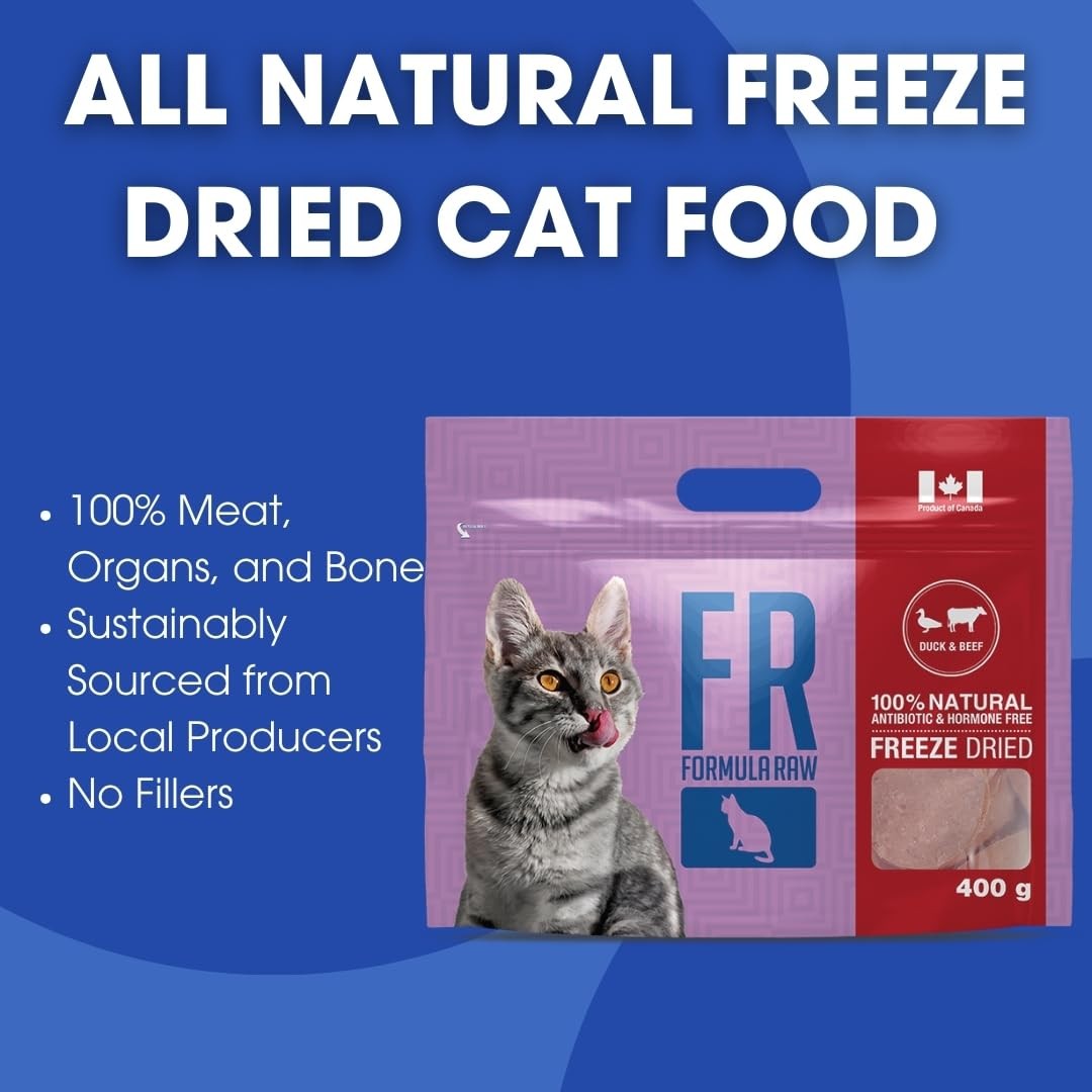 Formula Raw Freeze-Dried Cat Food – Duck & Beef 14 Ounce (Pack of 1)