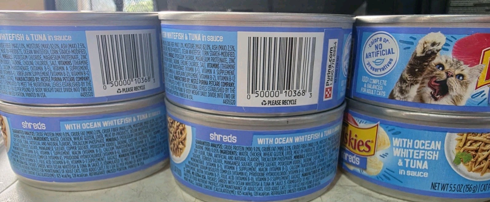 (12 pack) Purina Friskies Shreds With Whitefish and Sardines in Sauce,5.5 oz Can