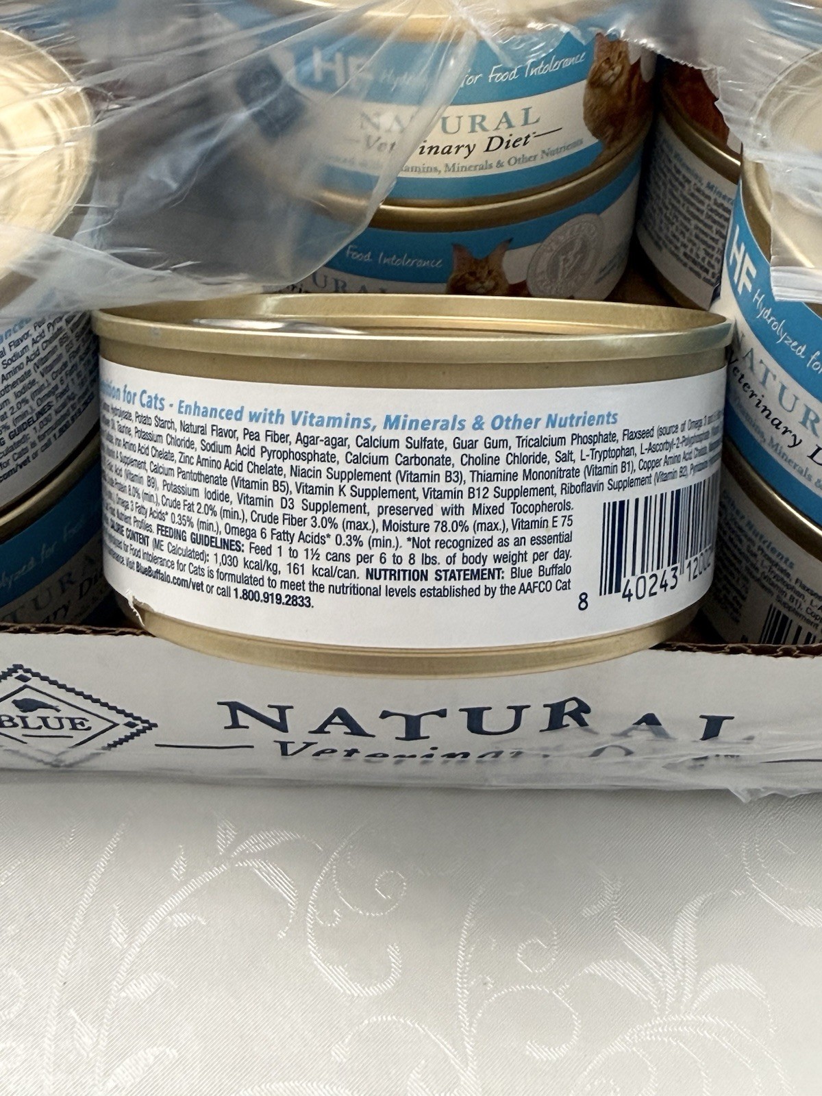 Blue Buffalo Natural Veterinary Diet HF Hydrolyzed Wet Cat Food 23 x 5.5 oz NEW