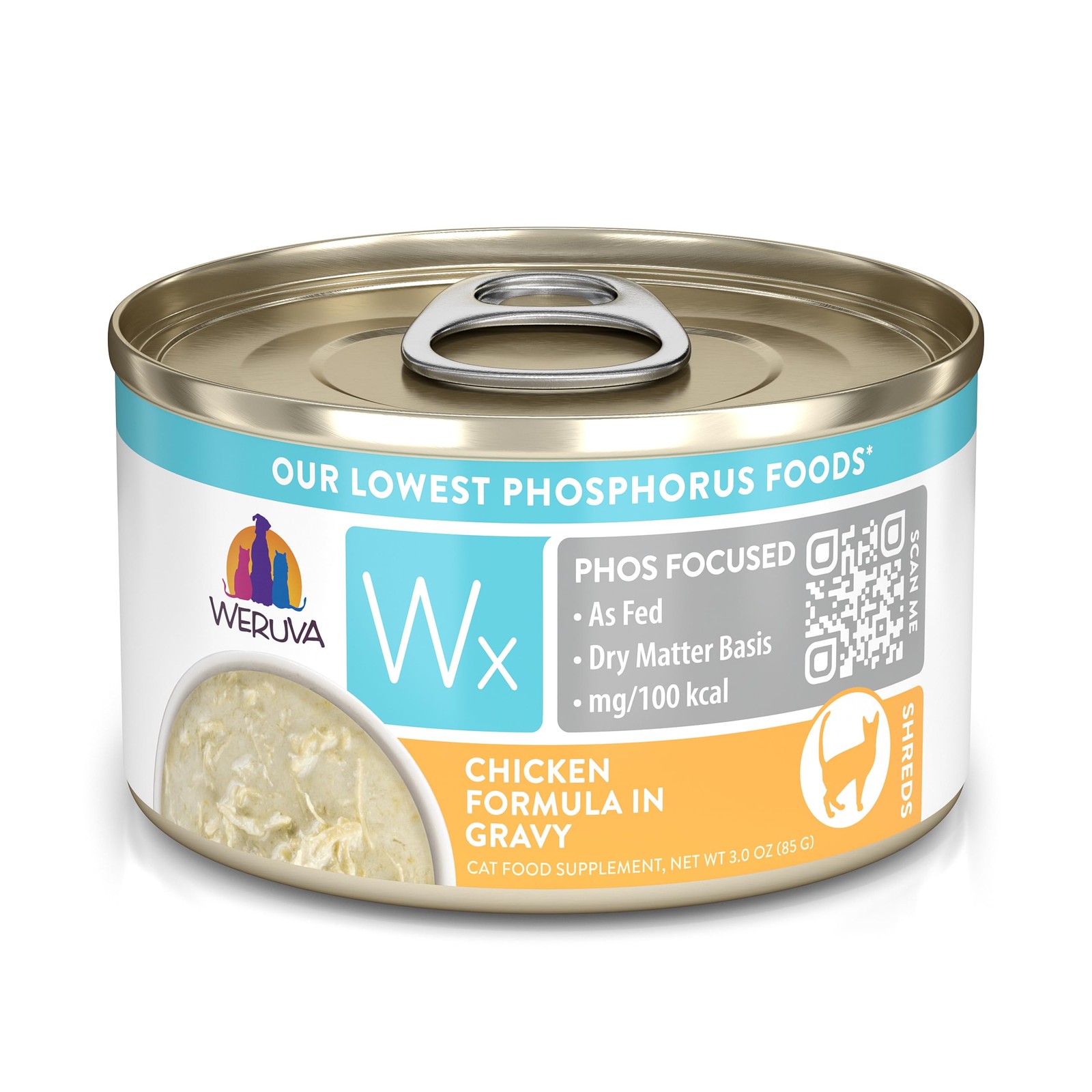 Weruva Wx Phos Focused, Chicken Formula in Gravy 3oz 3 Ounce (Pack of 12)