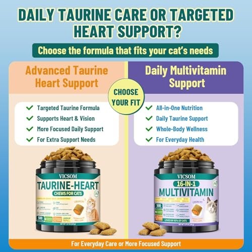 Cat Taurine Supplement, Heart & Eye Health, 500 Chews