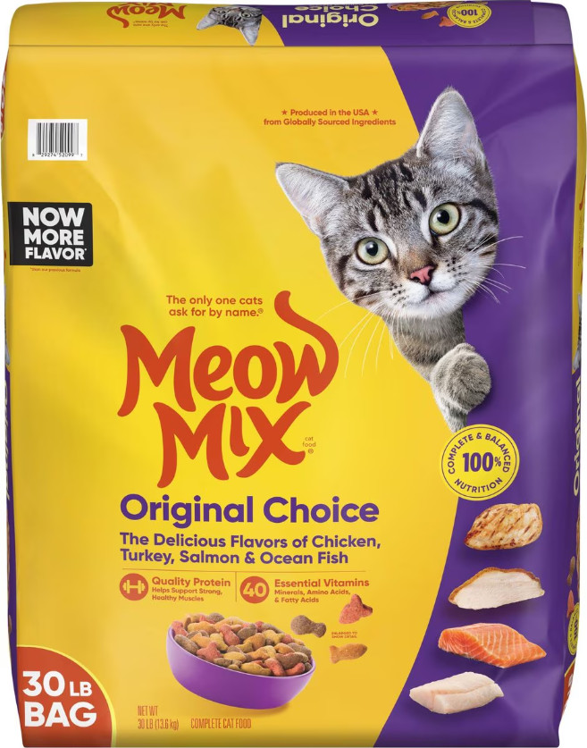 (2 pack) Meow Mix Original Choice Dry Cat Food, 30 lb. Bag