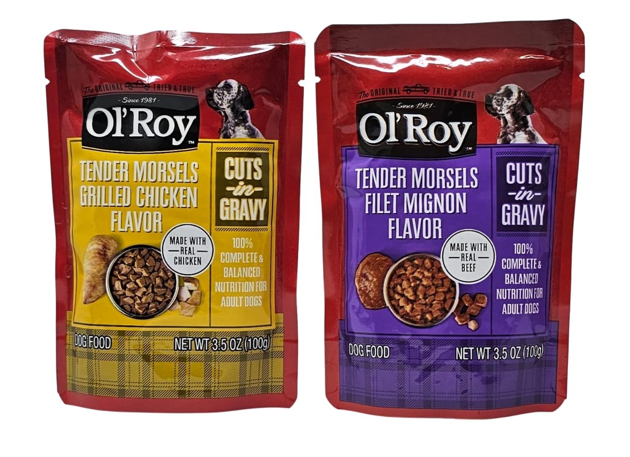 Ol’ Roy Wet Dog Food Variety Pack Tender Morsels Filet 3.5 Ounce (Pack of 1)